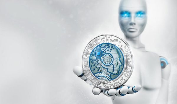 Ниобиевая монета «Искусственный интеллект» Австрия 2019
