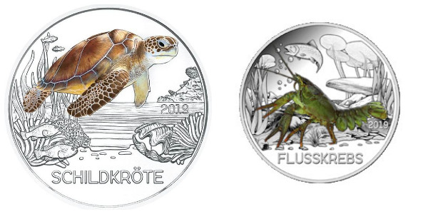 Серия монет «Красочные существа» Австрия