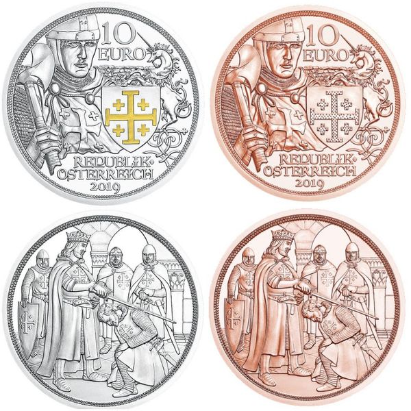 Серия монет «С кольчугой и мечом» Австрия