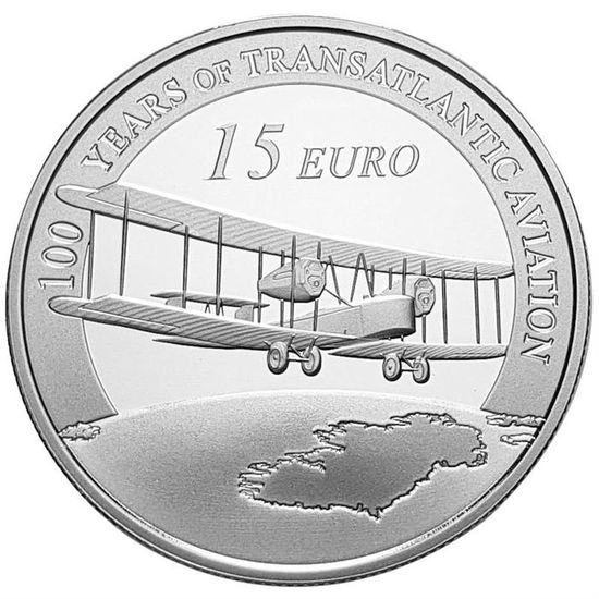 Монеты «100 лет трансатлантической авиации» Ирландия 2019