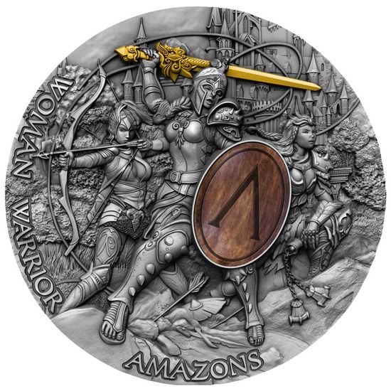 Монета "Женщина Воин" ("Woman Warrior") Ниуэ 2019