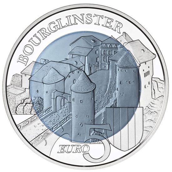 Серия монет «Замки Люксембурга» («Burgen Luxemburgs») Люксембург 2016-2019