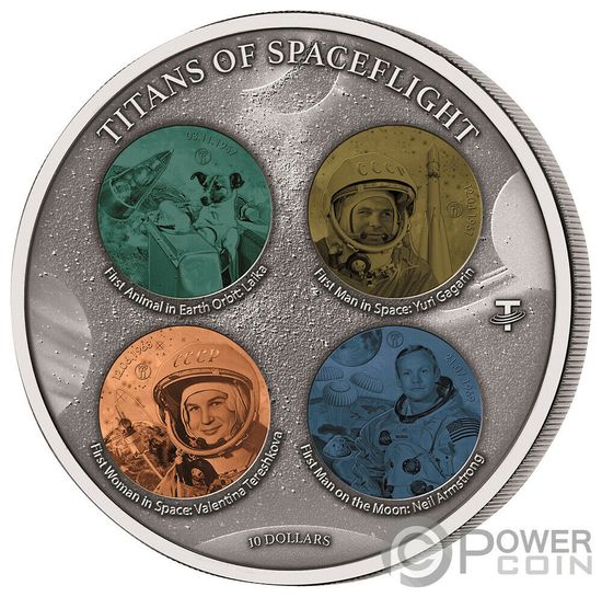 Монета «Титаны космического полета» (“TITANS OF SPACEFLIGHT”) Фиджи 2019