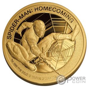 Монета «Человек Паук: Возвращение домой» («SPIDERMAN Homecoming») Острова Кука 2017
