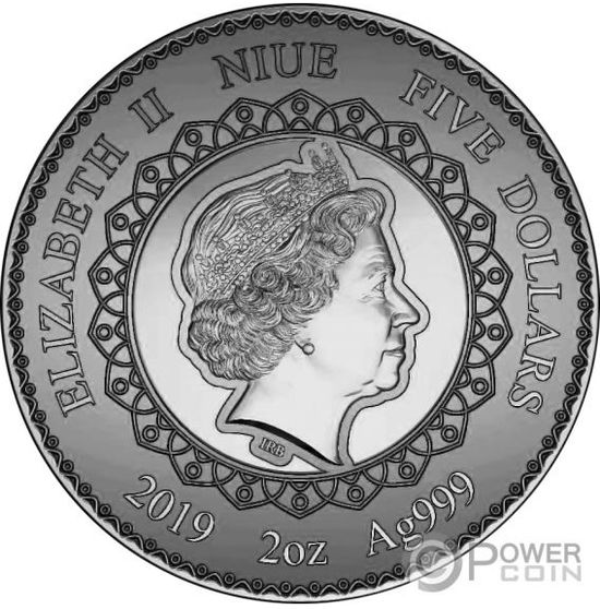 Монета "Слон" Ниуэ 2019