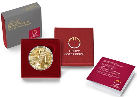 Монета «Золото Месопотамии» Австрия 2019