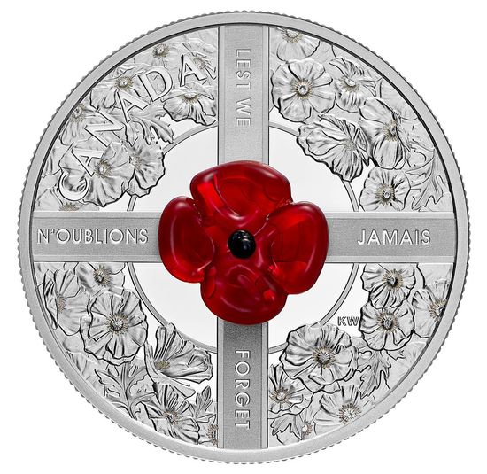 Монета «Чтобы помнили» («Lest We Forget») Канада 2019