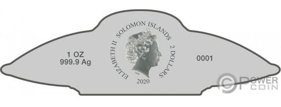 Монета «НЛО» («UFO») Соломоновы острова 2020