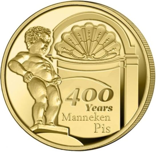 Монета «400 лет Писающему мальчику» Бельгия 2019
