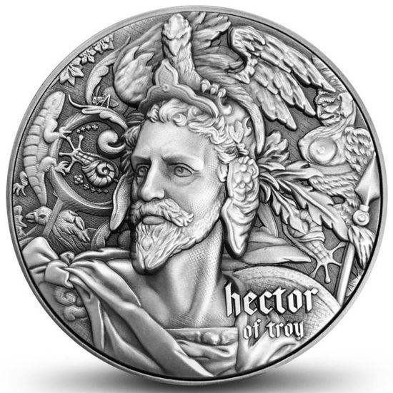 Монета «Гектор Троянский» («HECTOR OF TROY») Ниуэ 2020