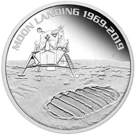 Монета «50-летие первой посадки человека на Луну» Австралия 2019