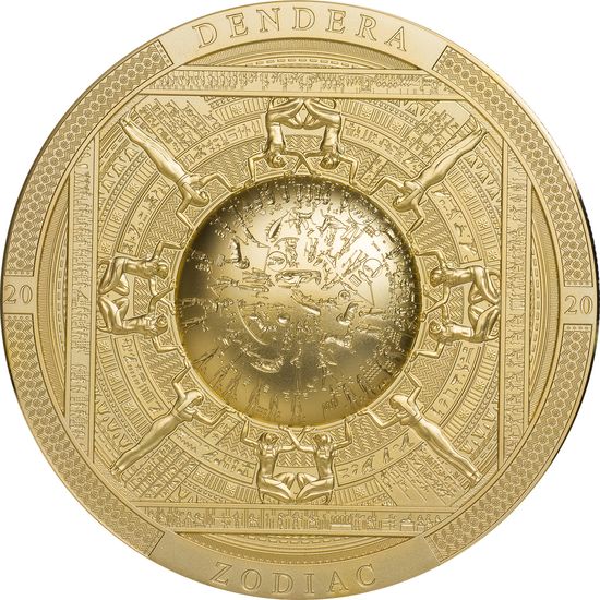 Монета «Зодиак Дендеры» («Dendera Zodiac») Острова Кука 2020