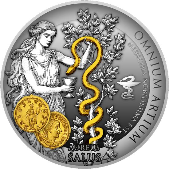 Монета «Богиня Салус» («Aureus Salus») Ниуэ 2020