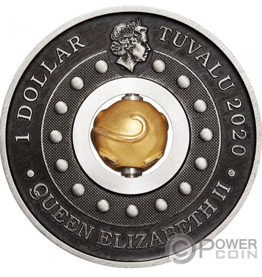 Монета «Вращающаяся мышь» («MOUSE ROTATING CHARM») Тувалу 2020