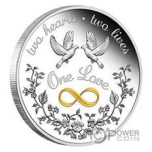 Монета «Одна любовь» («ONE LOVE») Австралия 2020