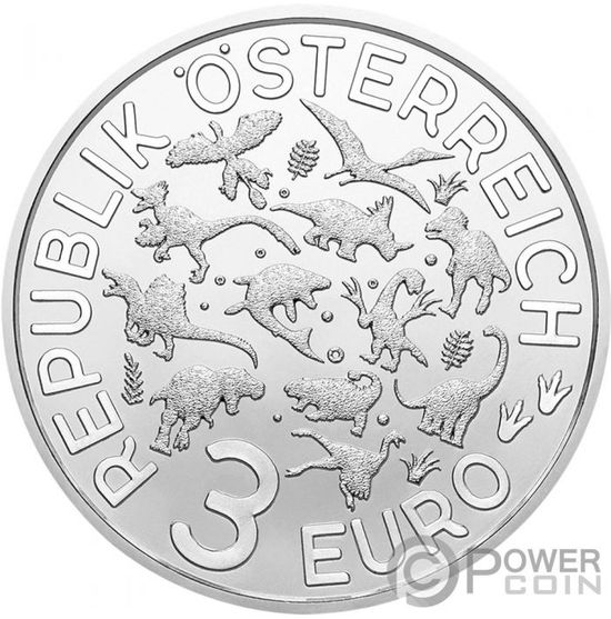 Монета «Мозазавр» («MOSASAURUS») Австрия 2020