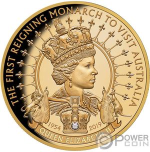 Монета «Королева Елизавета2» («QUEEN ELIZABETH II Diamante») Ниуэ 2019