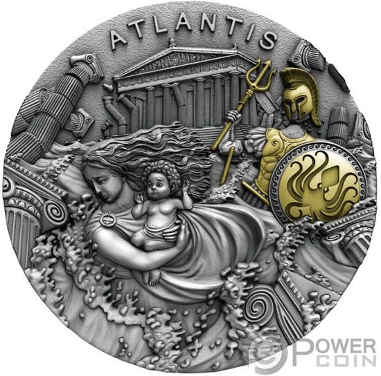 Монета «Атлантида» («ATLANTIS») Ниуэ 2019