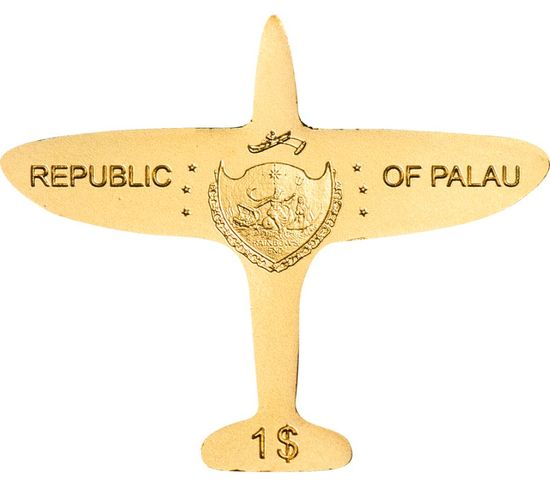 Монета «Золотой аэроплан» («Golden Airplane») Острова Кука 2020