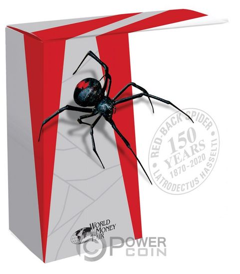 Монета «Красно-черный паук» («Redback Spider») Ниуэ 2020
