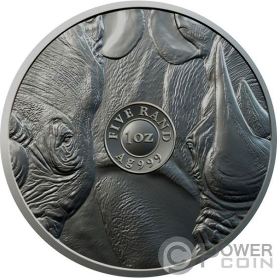 Монета «Носорог» («RHINO») Южная Африка 2020