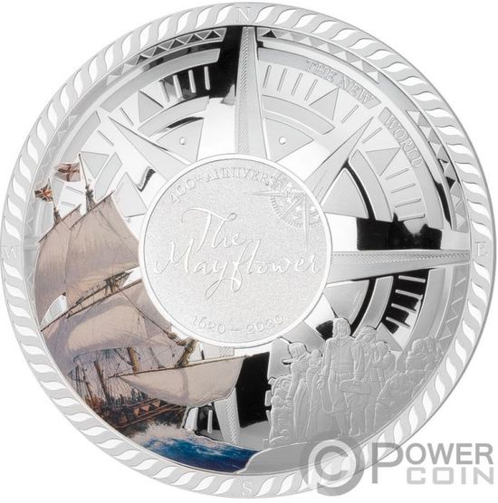 Монеты «400 лет плавания «Мейфлауэра» («MAYFLOWER») Соломоновы Острова 2020