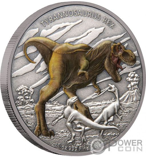 Монета «Тираннозавр Рекс» («TYRANNOSAURUS REX») Ниуэ 2020