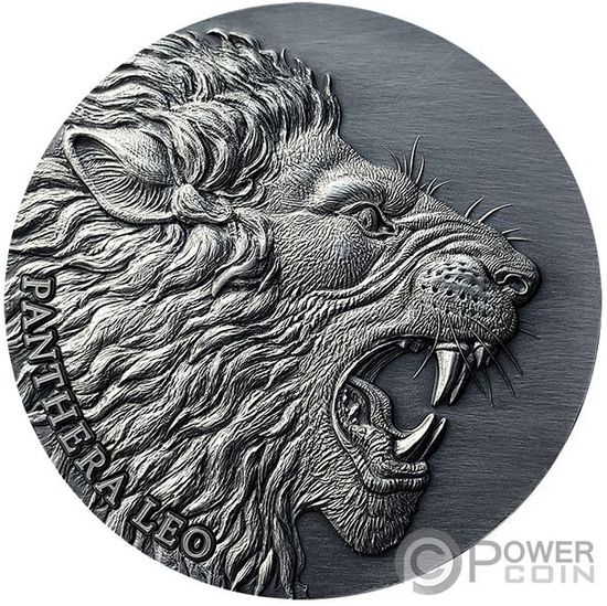 Монета «Лев-пантера» («Panthera Lion») Камерун 2020