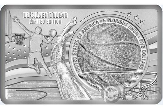Монета «Зал славы. Баскетбол» («HALL OF FAME Basketball») США 2020