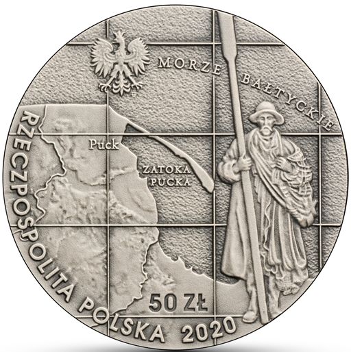 Монета «100 лет обручения Польши с Балтийским морем» Польша 2020