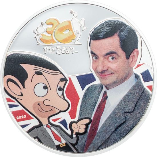 Монета «Празднование 30-летия Мистера Бин» («Mr. Bean – 30th Anniversary Celebration») Острова Кука 2020