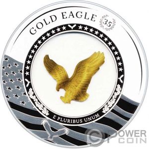 Монета «35-летие золотого орла» Соломоновы острова 2020