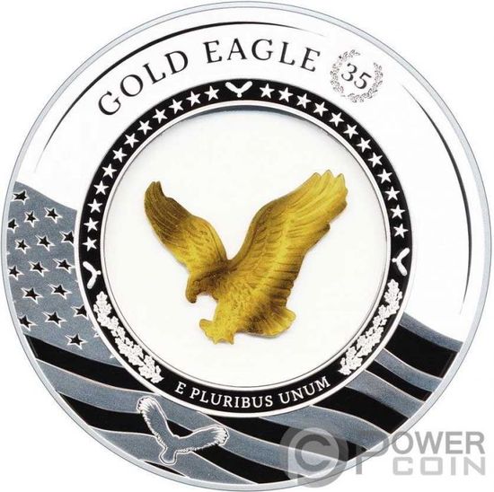 Монета «35-летие золотого орла» Соломоновы острова 2020