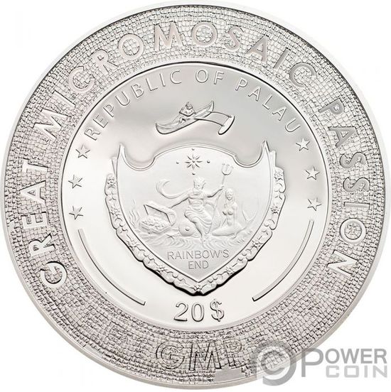 Монета «Леди с горностаем» («LADY WITH AN ERMINE») Палау 2020