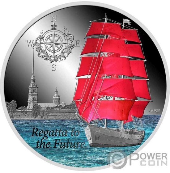 Монета «Регата в будущее» («REGATTA TO THE FUTURE») Ниуэ 2021