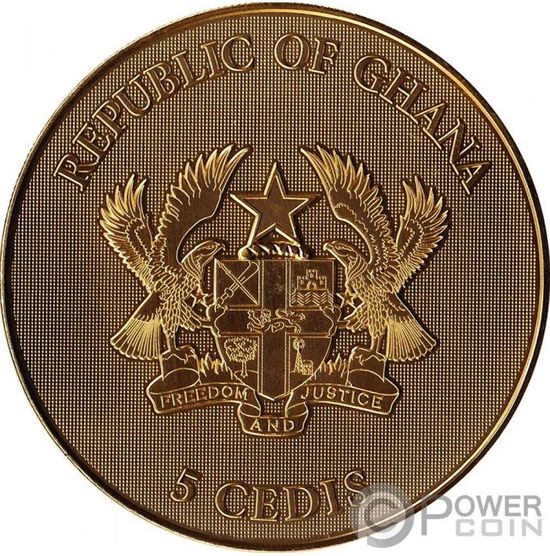 Монеты «Огненный дракон» («FIRE DRAGON») и «Феникс» («PHOENIX») Гана 2020