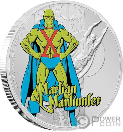 Монета «Марсианский охотник» («MARTIAN MANHUNTER») Ниуэ 2020