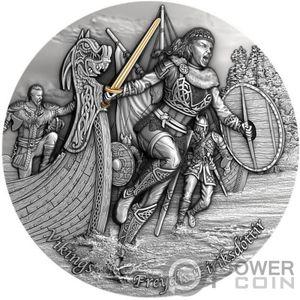 Монета Фрейдиф Эйриксдоттир» («FREYDIS EIRIKSDOTTIR») Ниуэ 2021