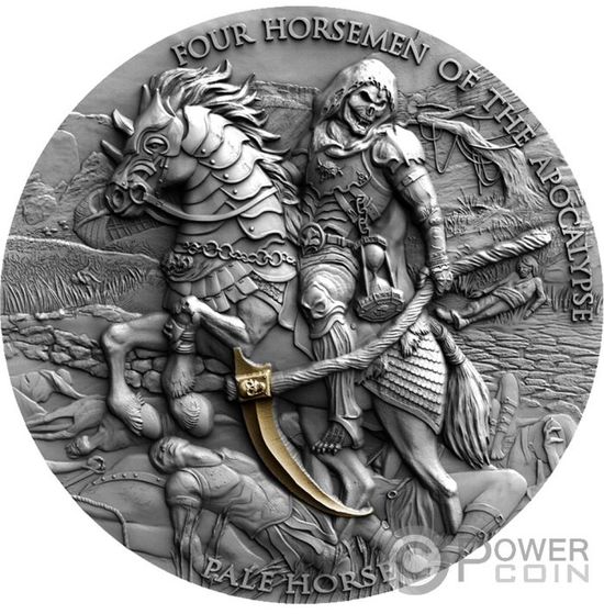 Монета «Бледный конь» («PALE HORSE») Ниуэ 2021