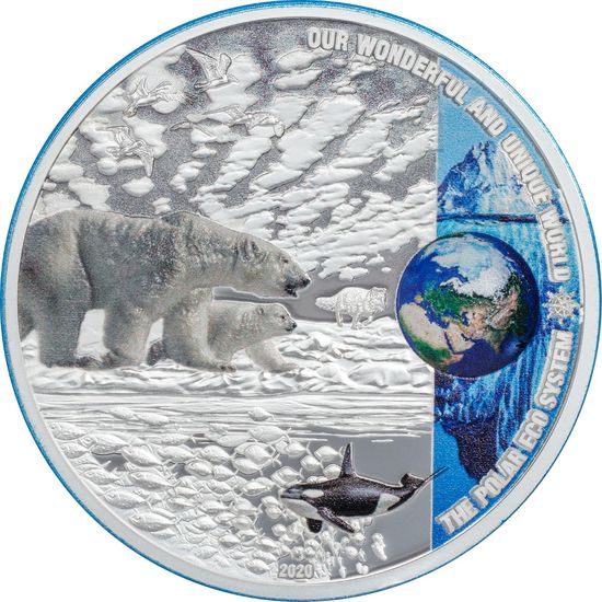 Монета «Полярная экосистема» («The Polar Ecosystems») Палау 2020