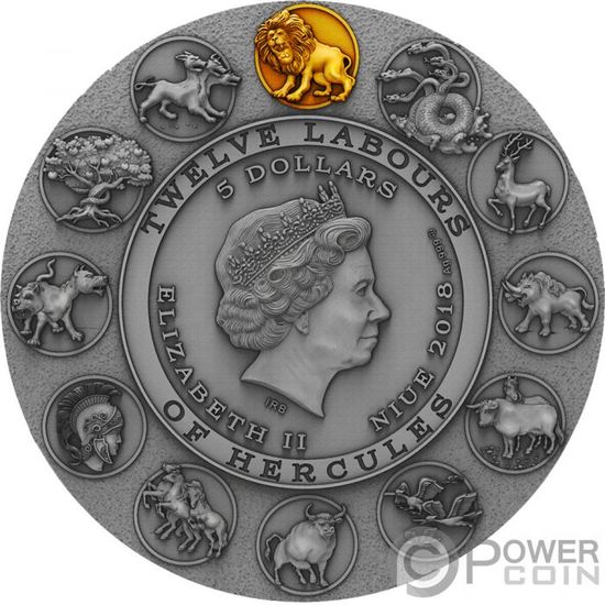 Серия монет «Двенадцать подвигов Геракла» Ниуэ