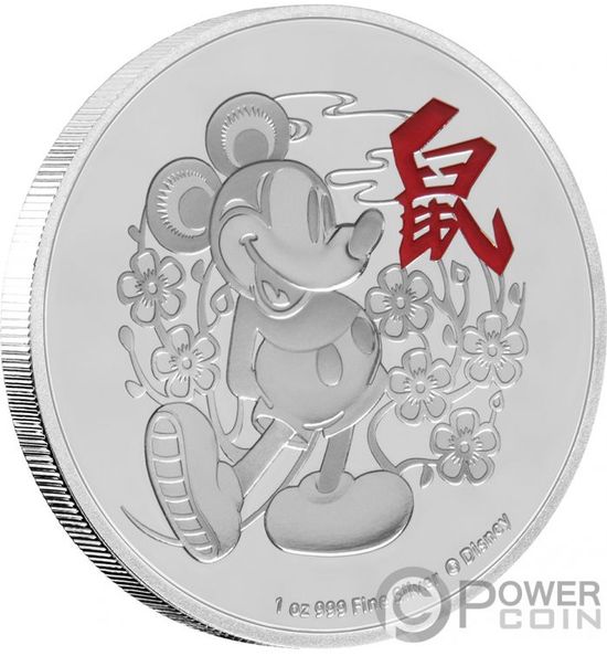 Монета "Год Крысы" Ниуэ 2020