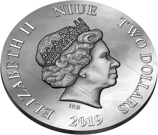 Монета "Роза" Ниуэ 2019