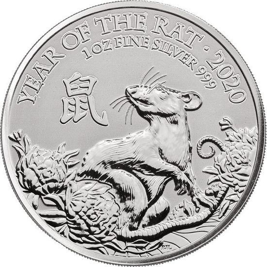 Монеты "Год крысы" Великобритания 2020