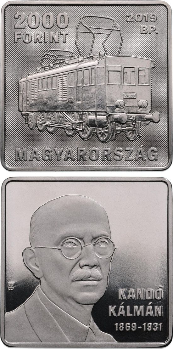 Монета «150 лет со дня рождения Кальман Кандо» Венгрия 2019