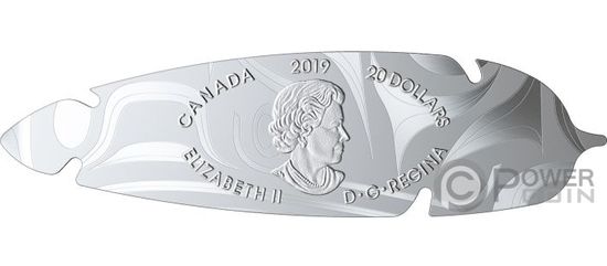 Монета "Орлиное перо" ("EAGLE FEATHER") Канада 2019