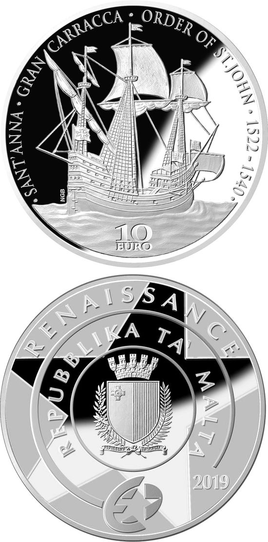 Монеты « Карракка Святая Анна» Мальта 2019