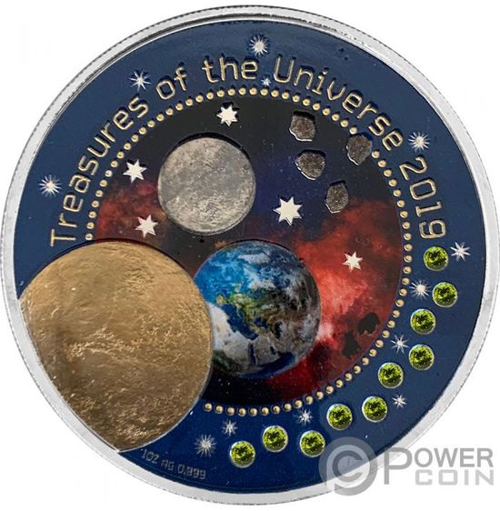 Монета "Марс" серия "Treasures of the Universe” Гана 2020