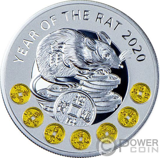 Монета "Год Крысы. Китайский гороскоп" Ниуэ 2020