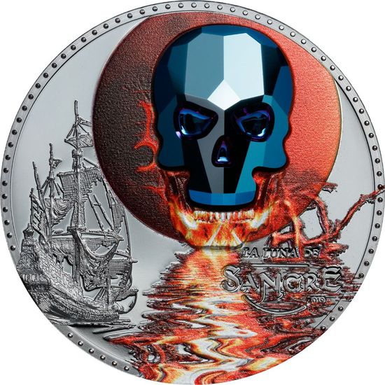 Монета «Кровавая луна» Экваториальная Гвинея 2019